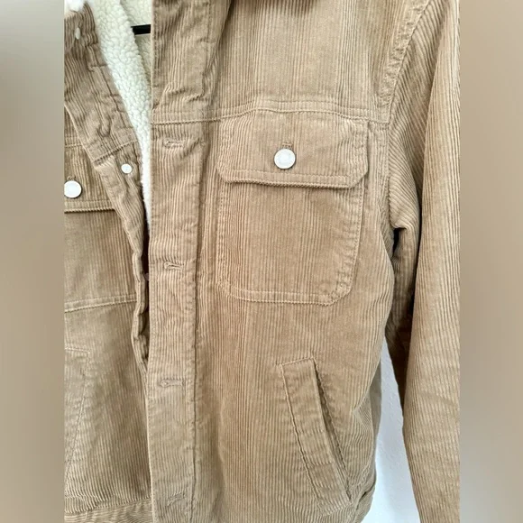 Men’s XS H&M Teddy Lined Sherpa Corduroy Jacket - Picture 10 of 11